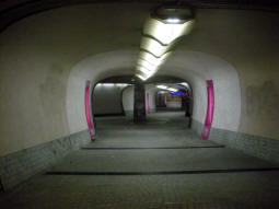 Looking into the station tunnels