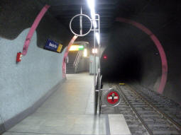 Looking to the exit from the eastbound platform