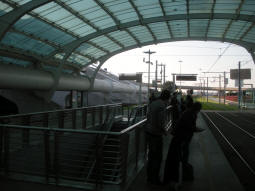 The departure island platform