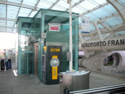 Lifts from the departure island platform