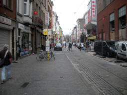 The stop for trams coming from the north and turning west, bypassing the main platforms