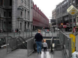 An entrance from the street