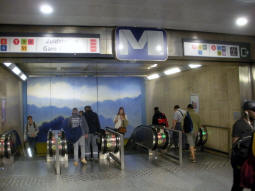 An entrance from the railway station