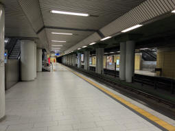 North- and southbound platforms from the former