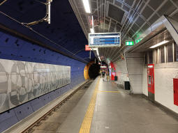 Currently the only platform (another is behind the hoardings on the right)