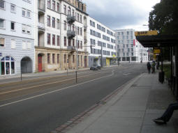 On the side for trams to Striesen
