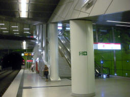 The exits from the northbound platform