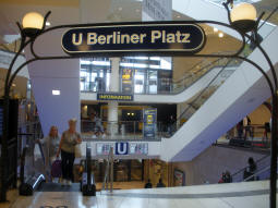 Entrance from a shopping centre
