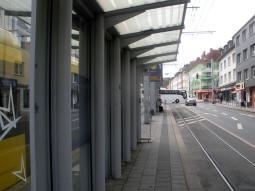 The platform for trams to Rellinghausen Finefraustra�e and Helenenstra�e