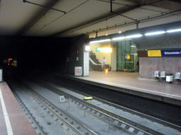 Looking across from the northbound platform to the southern exit from the southbound platform