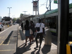 The platform providing cross-platform interchange with buses