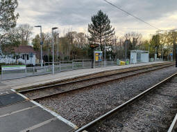 The platform for trams to central Croydon from by the other platform