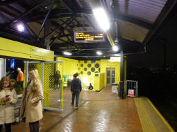 Looking towards the exit from the platform for trams via Deansgate-Castlefield