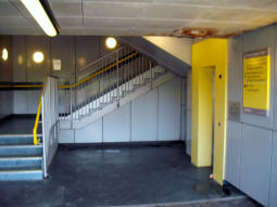 The lift and stairs from the entrance