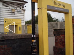 Entrance leading to the platform for trams to Manchester