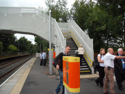View of the bridge from the platform for trams to Manchester