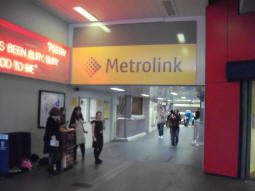 The entrance from the bus station