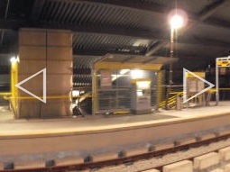 Panorama of the platform for trams to Oldham Mumps