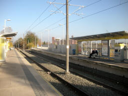 The platforms from the one for trams to Rochdale