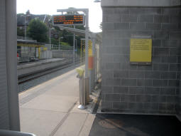 Approaching the platform for trams to East Didsbury from the street via stairs