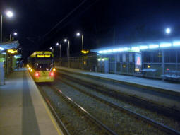 The platforms from the one for trams to East Didsbury and Manchester Airport