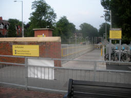 The entrance for trams to Manchester