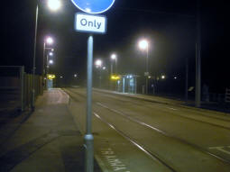 Looking towards the stop from the eponymous street