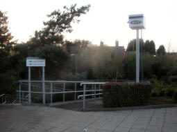 The entrance to the stop from Bagnall Road