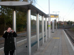 The Phoenix Park branch platforms from the side for trams to Phoenix Park