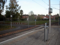 Looking towards the Hucknall branch platforms from the Phoenix Park branch platforms