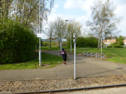 Exits from the Phoenix Park branch island platform