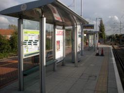 Looking along one of the platforms