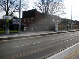 The platform for trams to Toton Lane from the other platform