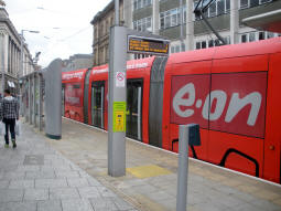 New Passenger Information Display on the platform for trams to Station Street