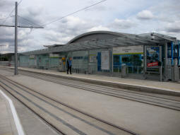 The platform for trams to Toton Lane from by the other platform