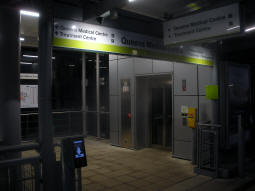 The lift from platform A for trams to the city centre