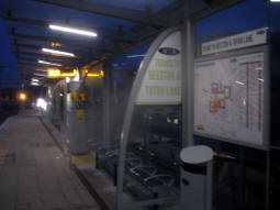 Looking along platform B for trams to Beeston and Toton Lane