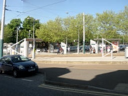 Auto-stitched panorama of the platforms