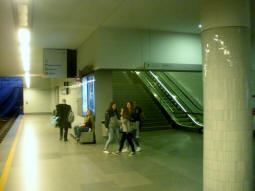 One of the exits from the south-eastbound platform