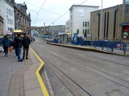 The platforms from by the one for trams to Meadowhall Interchange, Halfway or Herdings Park