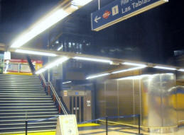 Access to one of the Metro Ligero platforms from the concourse. They were only using the other platform