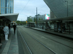 From platform C, platform B is opposite and platform A is behind that